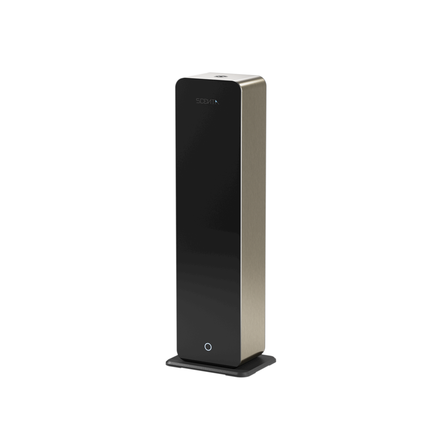 Difusor A316-V2.0 para espacios amplios, combinación de colores negro y dorado, ideal para la decoración de eventos.