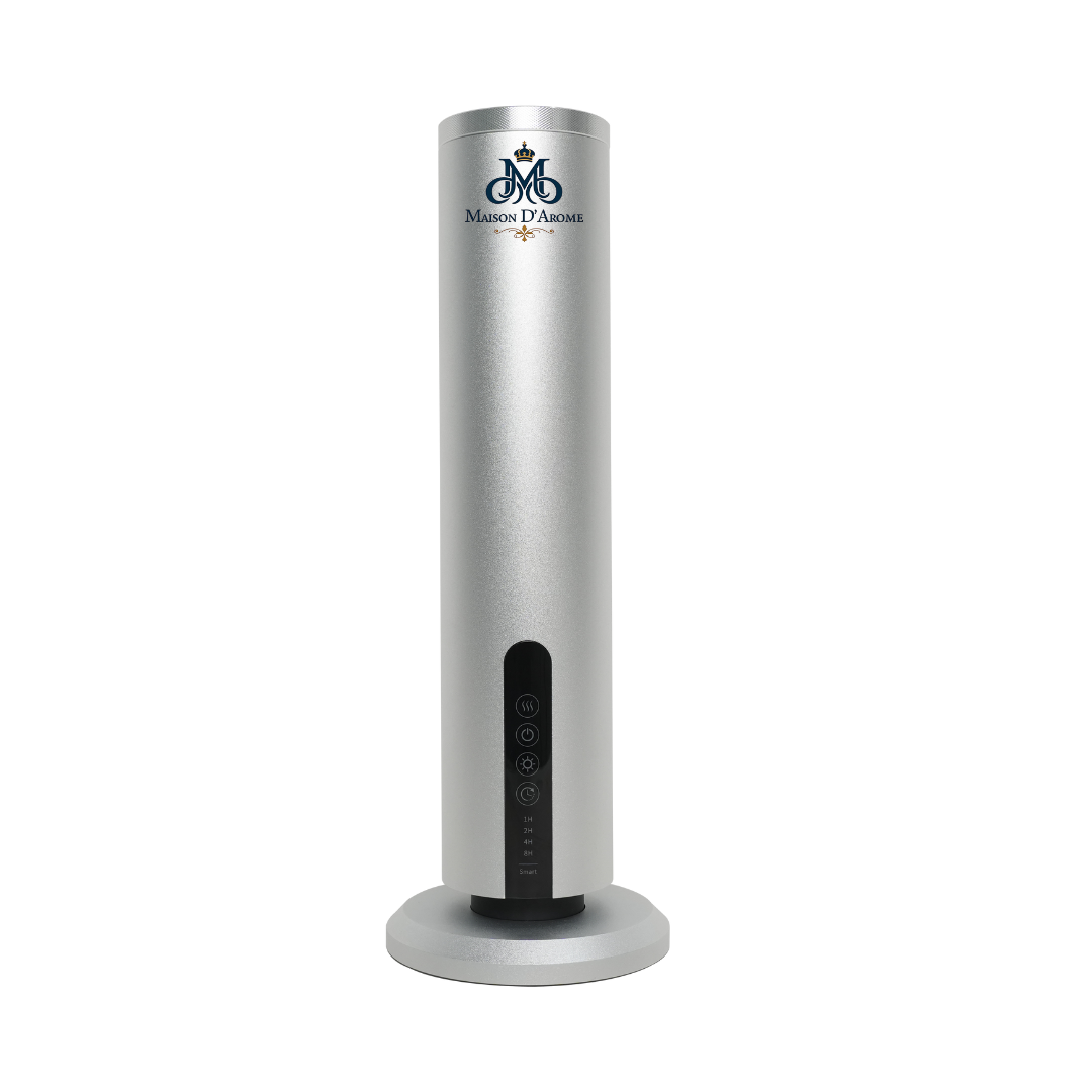 Difusor A326 - Difusor de aromas de lujo en color plateado, con tecnología avanzada y un acabado premium que añade distinción a cualquier ambiente.