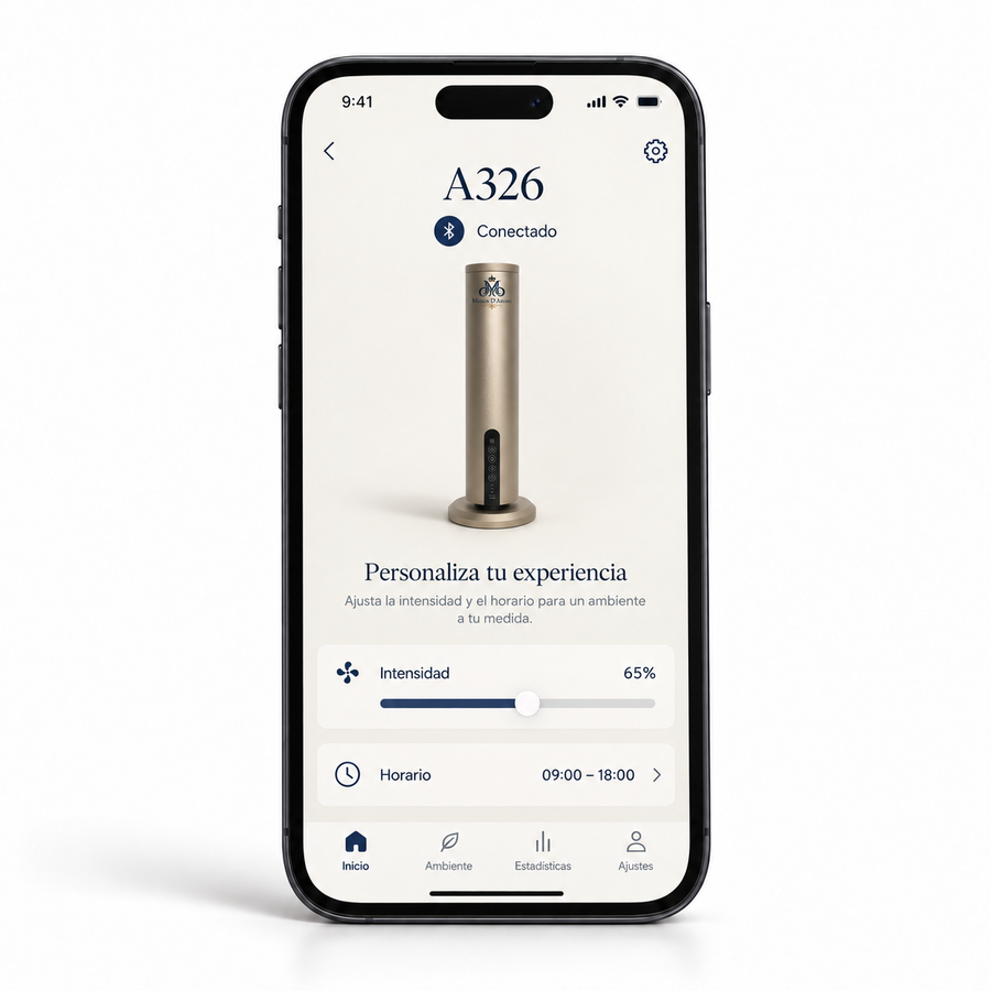 Celular con una interfaz ilustrativa para ajustar el difusor A326